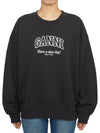 Isoli Oversized Cotton Sweatshirt Black - GANNI - BALAAN 2