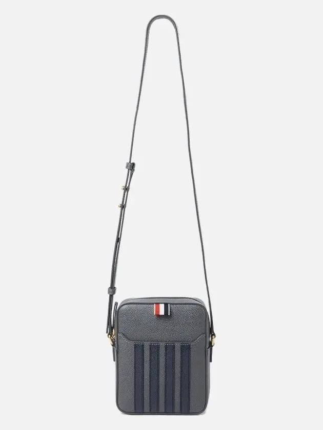 4-Bar Stripe Camera Cross Bag Grey - THOM BROWNE - BALAAN 4