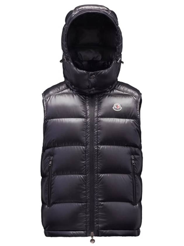 1A00116 68950 999 BORMES Down Padded Vest Black Men s TEO - MONCLER - BALAAN 1