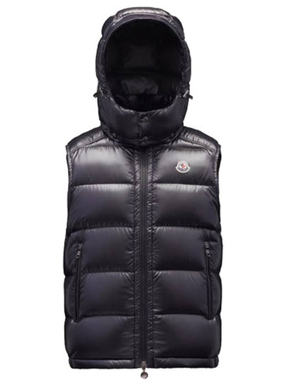 Bormes logo patch down padded vest black - MONCLER - BALAAN 2