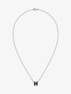 Mini Pop H Pendant Necklace Palladium Noir Silver - HERMES - BALAAN 2