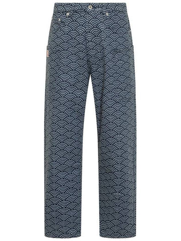 Kenzo Cargo Jeans 'Kenzo Seigaiha' - KENZO - BALAAN 1