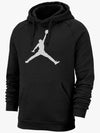 Jordan Jumpman Logo Fleece Pullover Hoodie Black - NIKE - BALAAN 2