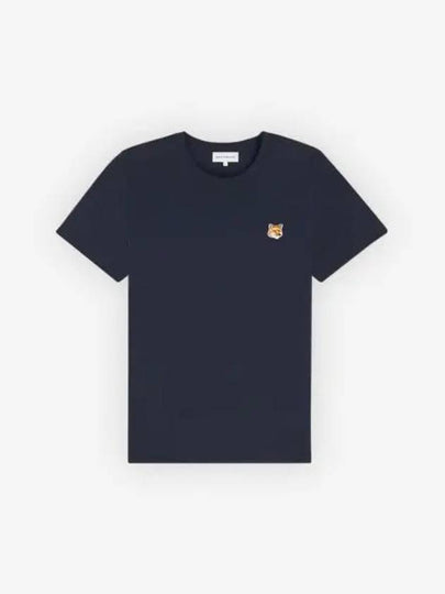 Fox Head Patch Regular Short Sleeve T-Shirt Navy - MAISON KITSUNE - BALAAN 2