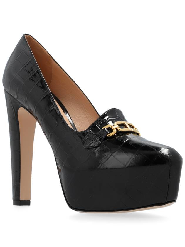 Tom Ford Leather Heeled Shoes, Women's, Black - TOM FORD - BALAAN 4