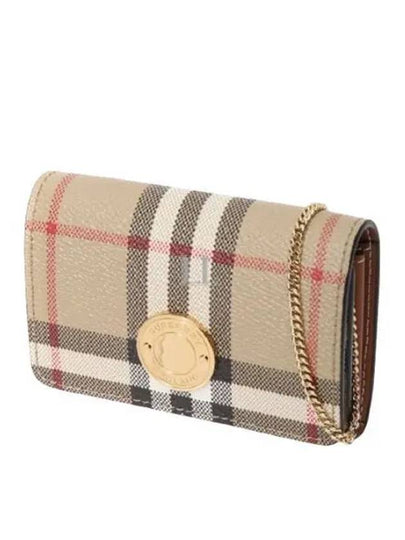 Check Detachable Chain Strap Wallet Archive Beige - BURBERRY - BALAAN 2