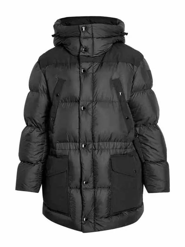 Logo Applique Nylon Puffer Coat Black - BURBERRY - BALAAN 2