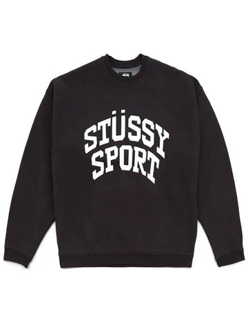 Women's CRACKLE brushed sweatshirt 118537 WASHED BLACK - STUSSY - BALAAN 1