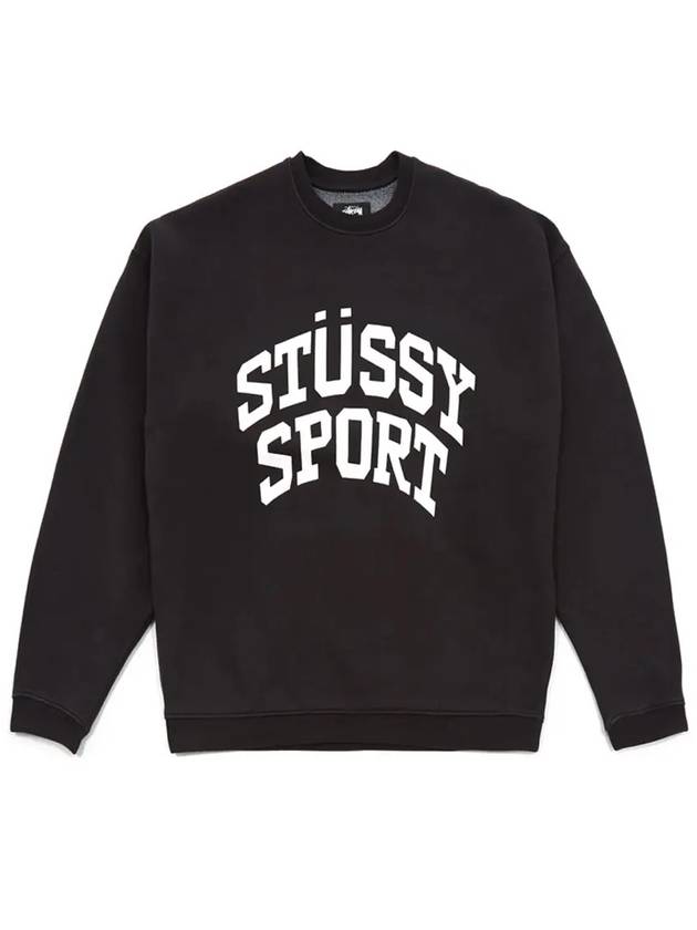 CRACKLE logo brushed sweatshirt 118537 WASHED BLACK - STUSSY - BALAAN 2