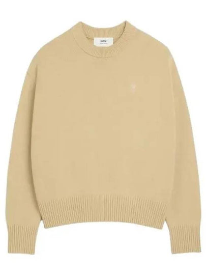 De Coeur Crewneck Knit Top Ivory - AMI - BALAAN 2