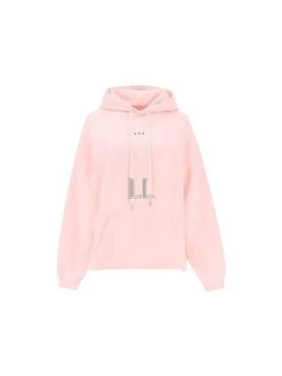 Logo Print Hooded Top Pink - MARNI - BALAAN 2