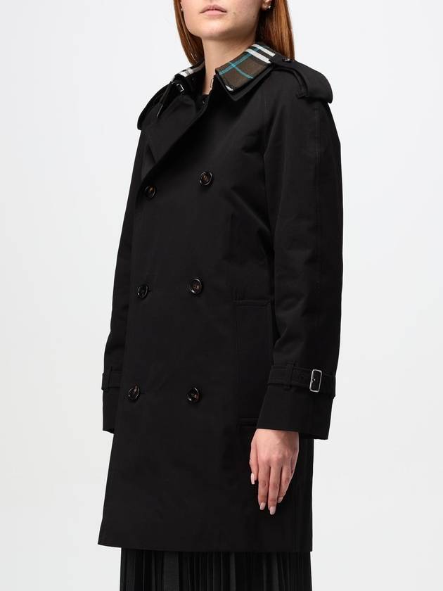 Double Breasted Short Trench Coat Black - BURBERRY - BALAAN 5