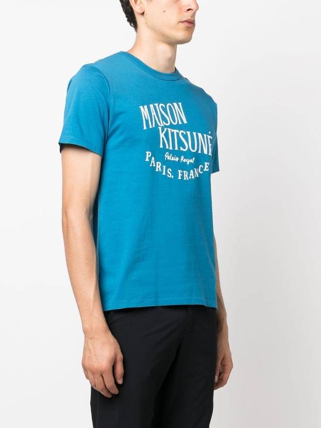 Paris Royal Classic Short Sleeve T-Shirt Sapphire - MAISON KITSUNE - BALAAN 4