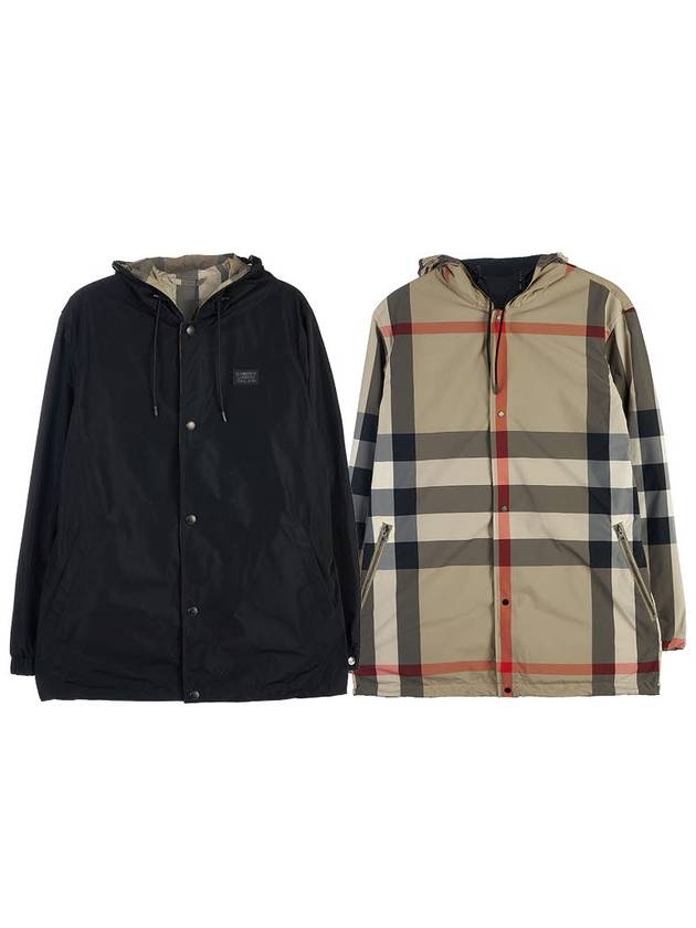 Reversible Check Hooded Jacket Archive Beige - BURBERRY - BALAAN 2