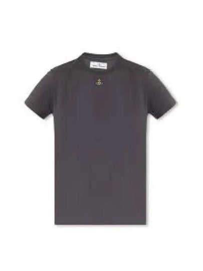 Embroided ORB Peru Short Sleeve T-Shirt Grey - VIVIENNE WESTWOOD - BALAAN 2