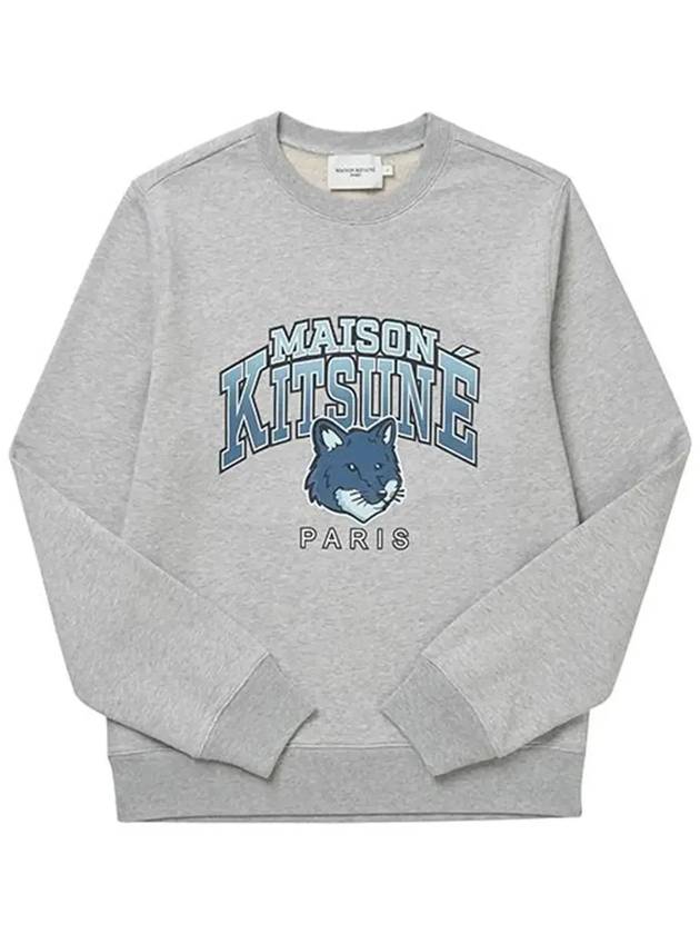 Campus Fox Regular Sweatshirt Light Grey Melange - MAISON KITSUNE - BALAAN 4