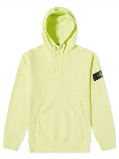 Waffen Patch Cotton Fleece Hoodie Lemon - STONE ISLAND - BALAAN 2