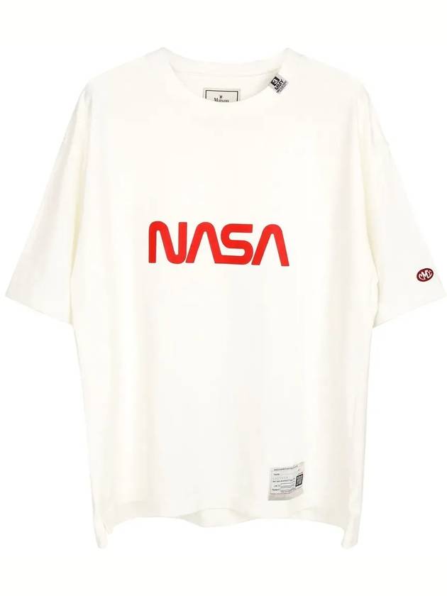 Nasa Print Short Sleeve T-Shirt White - MAISON MIHARA YASUHIRO - BALAAN 2