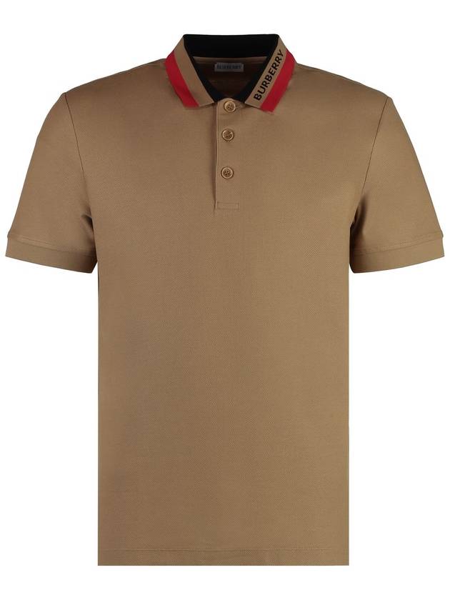 Logo Stripe Short Sleeve Polo Shirt Brown - BURBERRY - BALAAN 2