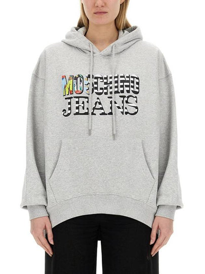 Hooded Sweatshirt 17153756 7488 GRAY - MOSCHINO - BALAAN 2