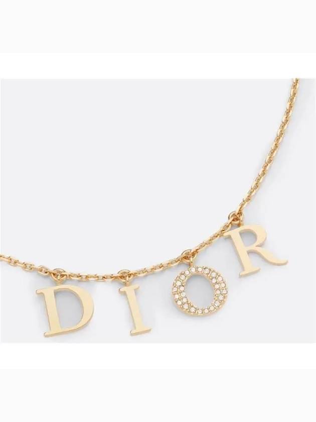 Revolution White Crystal Necklace Gold - DIOR - BALAAN 3