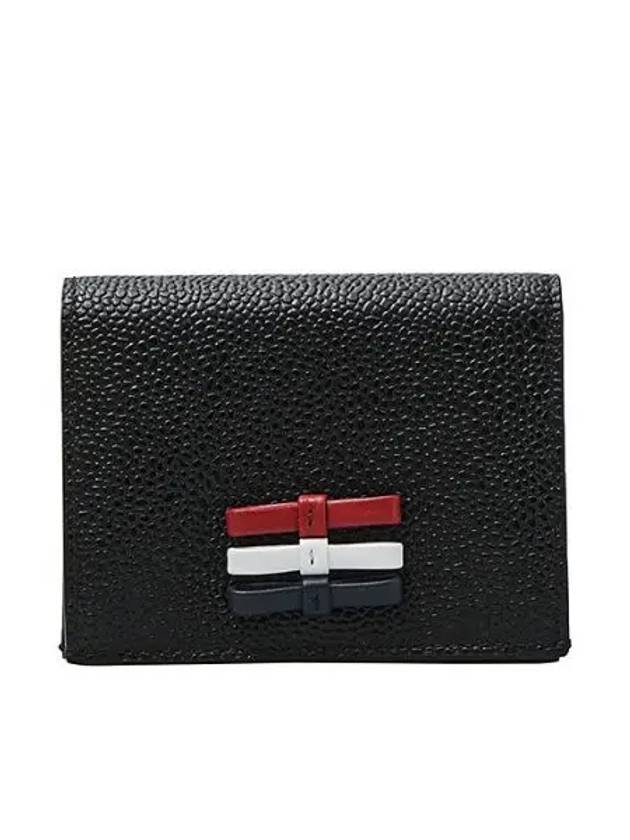 Peple Grain Card Wallet Black - THOM BROWNE - BALAAN 2