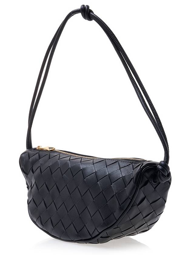 Intrecciato Strap Pouch Tote Bag Black - BOTTEGA VENETA - BALAAN 3