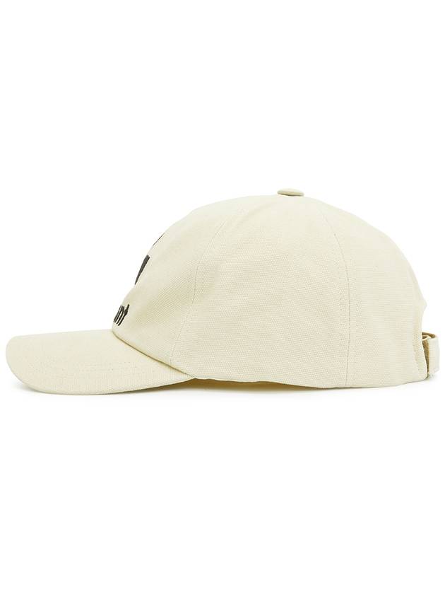 Tyron Logo Cotton Ball Cap Ecru - ISABEL MARANT - BALAAN 4