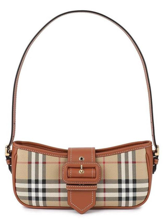 Buckle Strap Check Sling Shoulder Bag Beige - BURBERRY - BALAAN 2