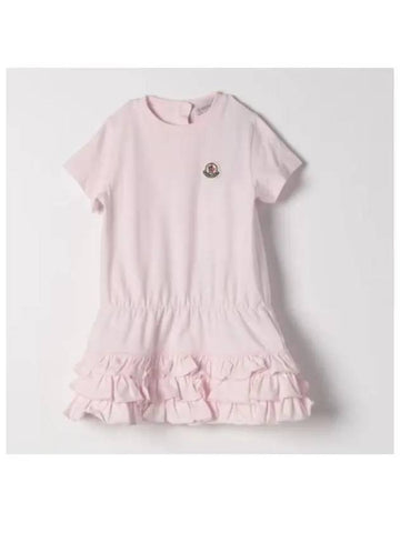 Moncler Kids Logo Frill Dress 8I000058790N 503 - BOBO CHOSES - BALAAN 1