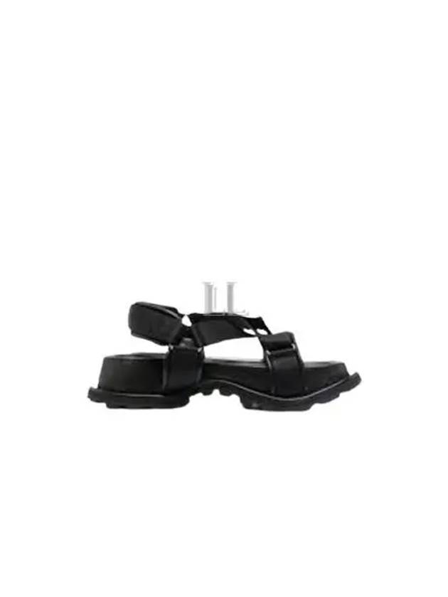 Platter Velcro Platform Sandals Black - JIL SANDER - BALAAN 2