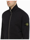 Old Effect Fleece Zip-Up Jacket Navy - STONE ISLAND - BALAAN 4