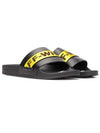 Men's Industrial Yellow Logo Slippers Black - OFF WHITE - BALAAN 2