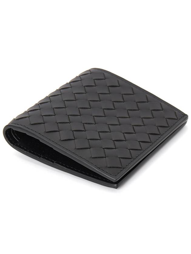 Men's Intrecciato Half Wallet Black - BOTTEGA VENETA - BALAAN 4