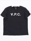 VPC Logo Organic Cotton Short Sleeve T-Shirt Navy - A.P.C. - BALAAN 4