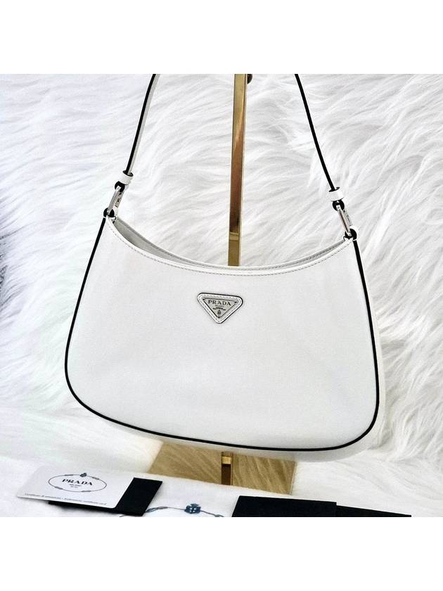 Cleo brushed hobo bag tote shoulder white - PRADA - BALAAN 3