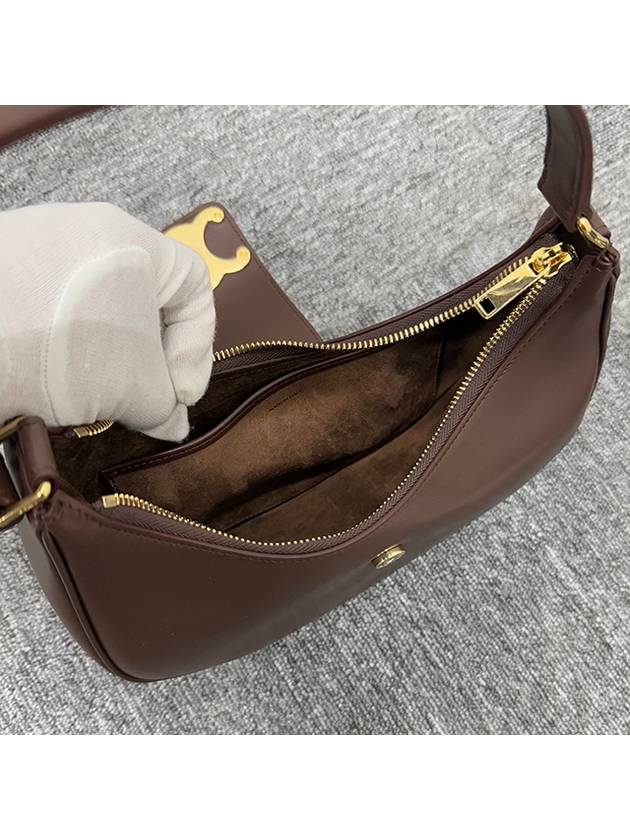 Ava Triomphe Smooth Calfskin Shoulder Bag Chestnut - CELINE - BALAAN 8