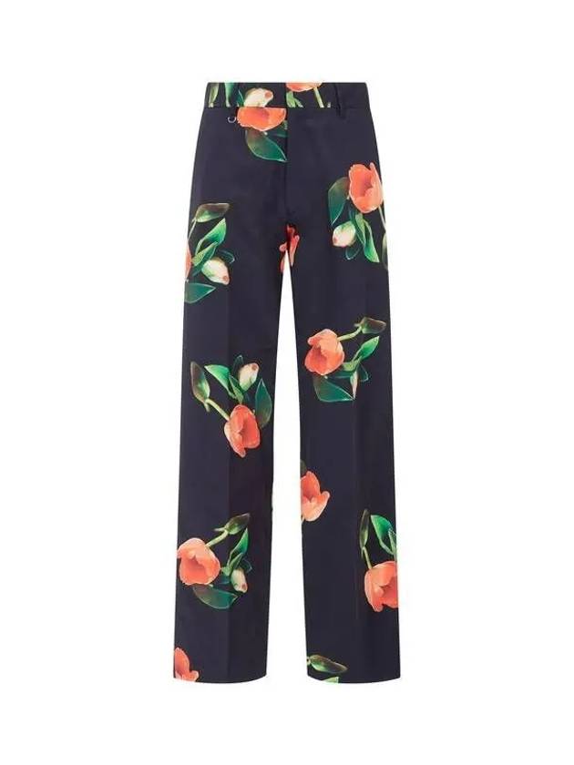 POP TRADING COLLABORATION Floral Pattern Nylon Pants Black 270563 - PAUL SMITH - BALAAN 1