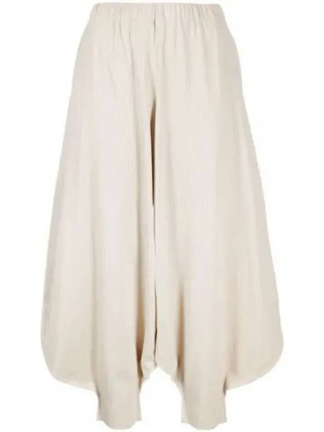 A Poc Pleated Track Pants Ivory - ISSEY MIYAKE - BALAAN 1