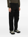 Stretch Sateen Loose Cargo Straight Pants Black - CP COMPANY - BALAAN 4