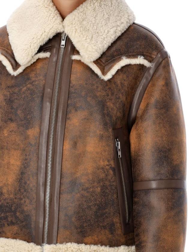 Stand Studio Eco Shearling Aviator Jacket - STAND STUDIO - BALAAN 3