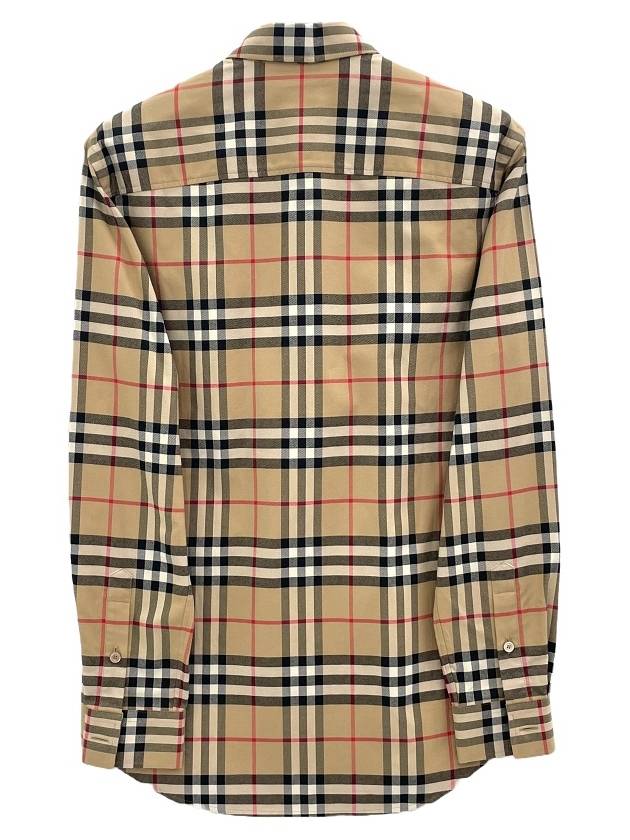 Vintage Check Flannel Carver Long Sleeve Shirt Beige - BURBERRY - BALAAN 3