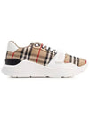 Vintage Check Suede Leather Sneakers Archive Beige - BURBERRY - BALAAN 5