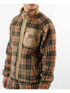 Men's Wesley Vintage Check Fleece Zip-Up Hoodie Beige - BURBERRY - BALAAN 4