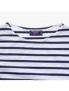 Minquiers Modern Stripe Long Sleeve T-Shirt Neige Marine - SAINT JAMES - BALAAN 4