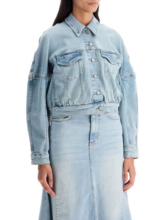 Cropped Denim Jacket Light Blue - GANNI - BALAAN 6