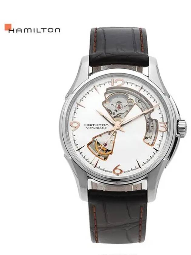 Men's Jazzmaster Open Heart Watch Brown - HAMILTON - BALAAN 2