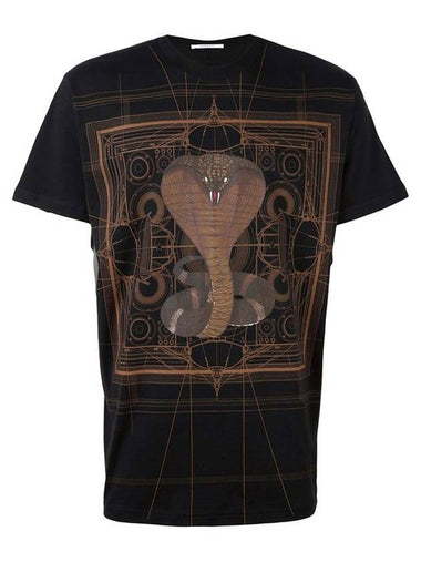 Cobra Graphic Print Short Sleeve T-Shirt Black - GIVENCHY - BALAAN 1