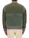 Cyclist Paneled Viscose Bomber Jacket Khaki - VIVIENNE WESTWOOD - BALAAN 1