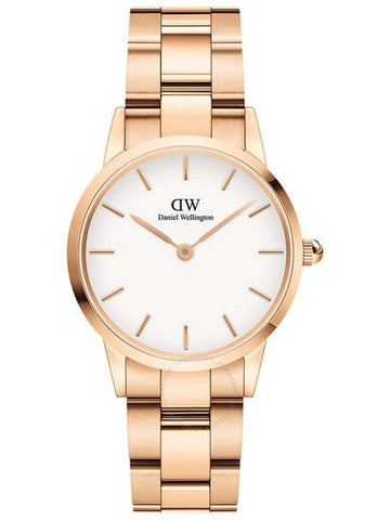 Daniel Wellington Iconic Link Quartz White Dial Ladies Watch DW00100213 - DANIEL WELLINGTON - BALAAN 1